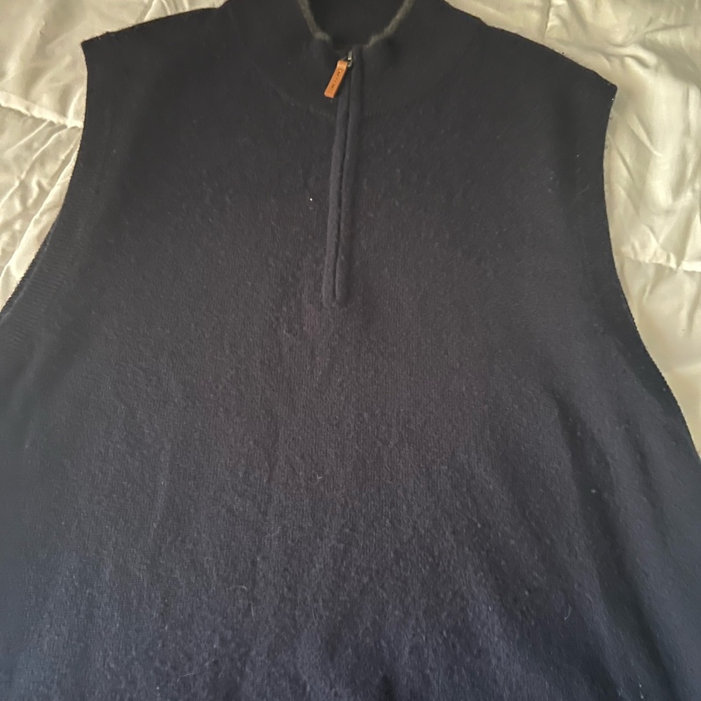 Men's Navy Sleeveless Sweater